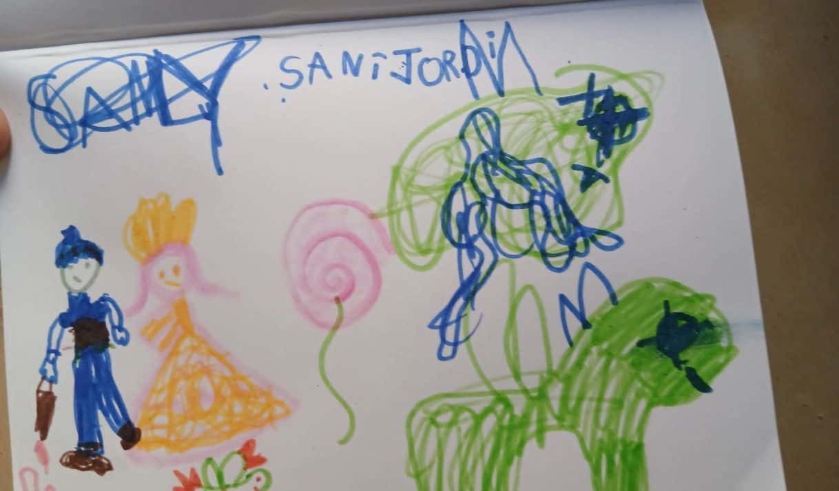 Dibujo de Kelya enviado a su abuela