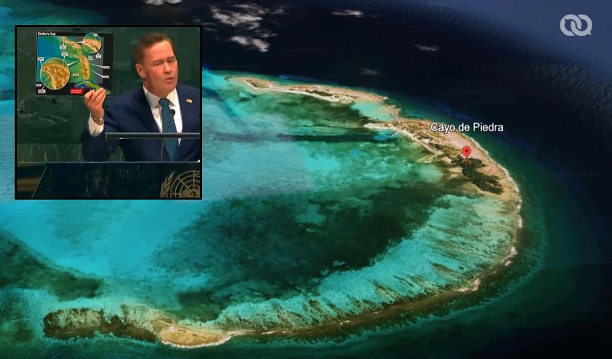 Lo que Waltz mostró en la ONU, visto desde el satélite: así luce hoy Cayo Piedra, la isla de los Castro