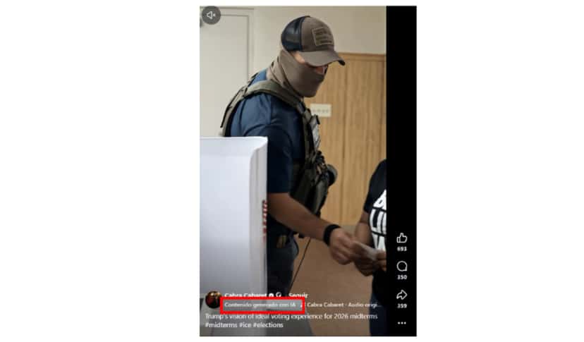 este_video_de_supuestos_policías_que_vigilan_e_intimidan_a_votantes_en_las_elecciones_de_medio_término_fue_creado_con_ia
